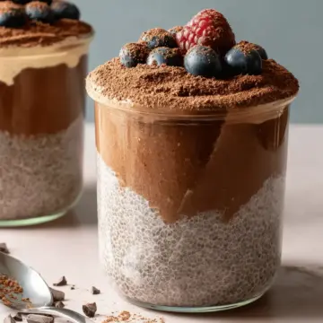 High-Protein Peanut Butter & Chocolate Chia Pudding