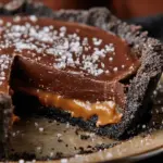 Salted Caramel Dark Chocolate Pie