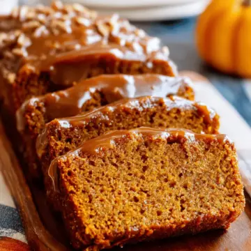 Pumpkin Bread with Brown Sugar Glaze