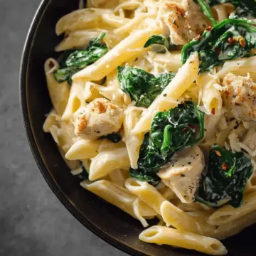 Chicken Alfredo with Spinach
