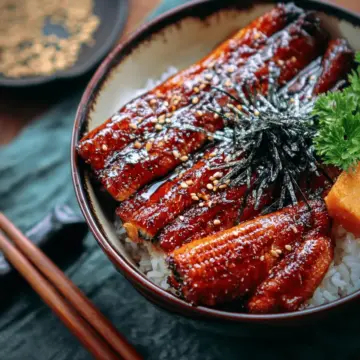 Unagi don grilled eel rice bowl