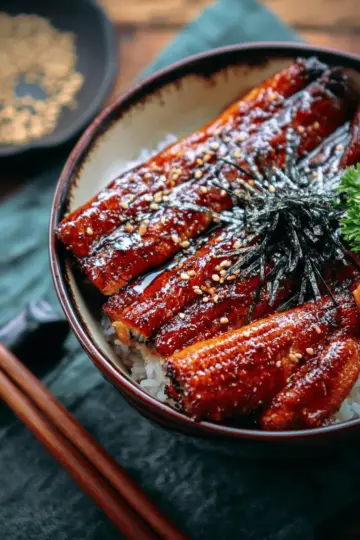 Unagi don grilled eel rice bowl