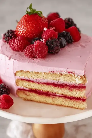 Berry Mousse Genoise Layer Cake