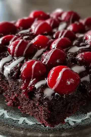 Chocolate Cherry Upside Down Cake