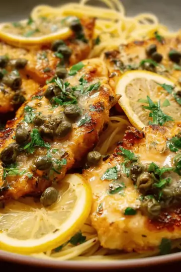 Mediterranean-Inspired Chicken Piccata with European Pasta & Fresh Herbs