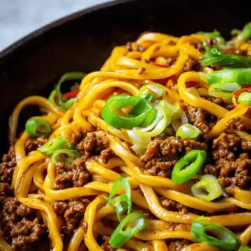 Mongolian Ground Beef Noodles