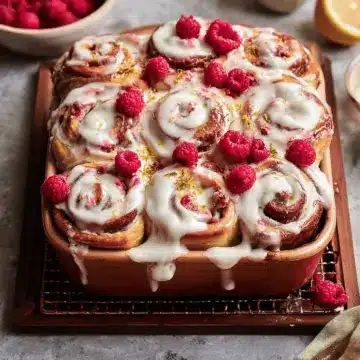 Lemon Raspberry Cinnamon Rolls