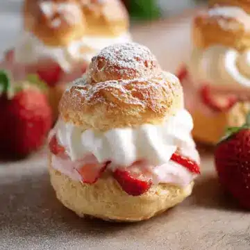 Easy Strawberry Cream Puffs