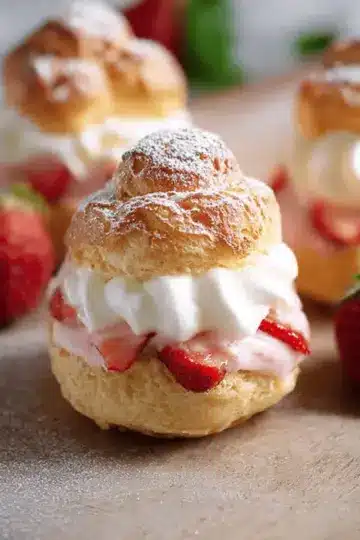 Easy Strawberry Cream Puffs