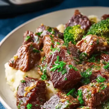 Crockpot Garlic Butter Steak Bites