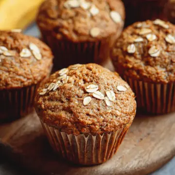 Healthy Banana Oatmeal Muffins