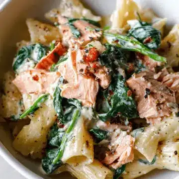 Salmon Spinach Pasta