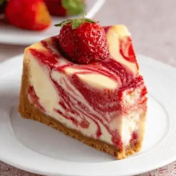 Strawberry Swirl Cheesecake