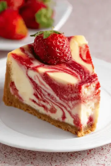 Strawberry Swirl Cheesecake