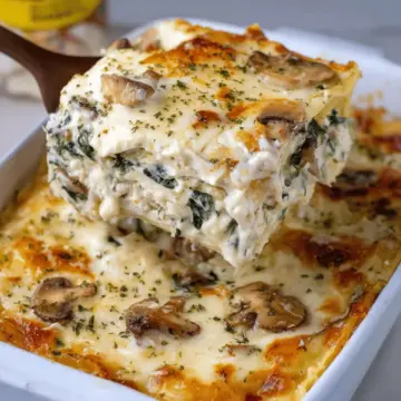 Creamy Mushroom and Spinach Lasagna Recipe