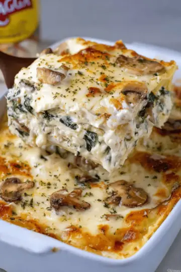 Creamy Mushroom and Spinach Lasagna Recipe