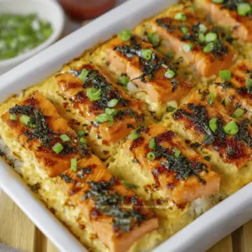 Salmon Sushi Bake