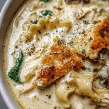 Creamy White Lasagna Soup