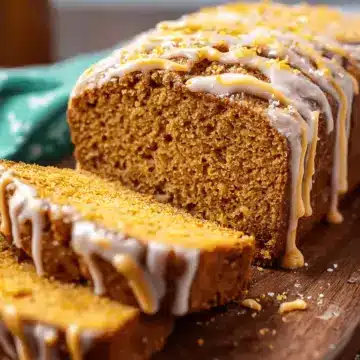 Pumpkin Bread With Salted Brown Butter Glaze