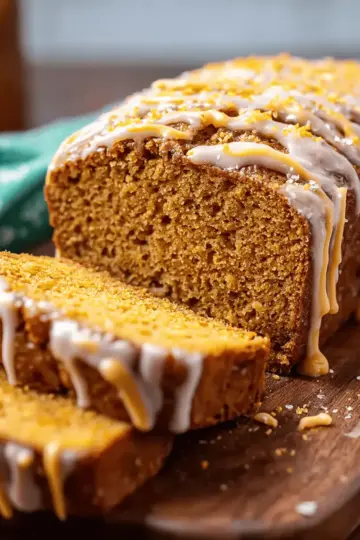 Pumpkin Bread With Salted Brown Butter Glaze