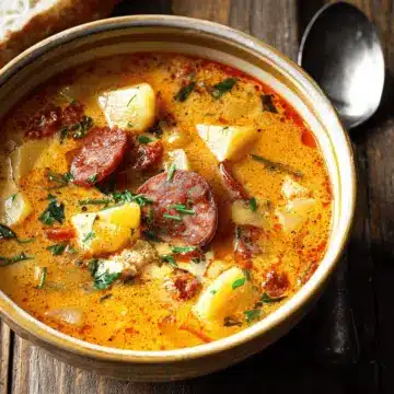 Spanish Potato Soup with Chorizo