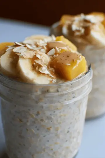 Overnight Banana Almond Butter Oats
