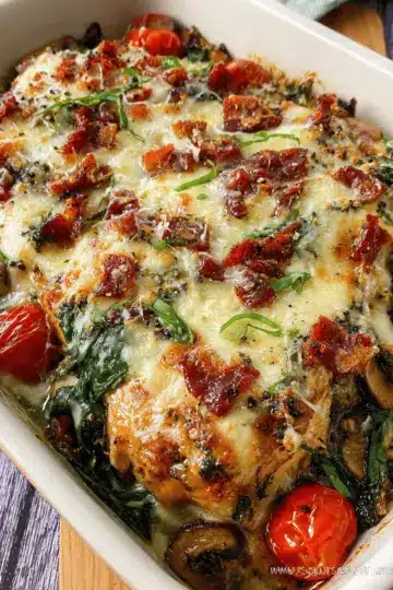 Baked Tuscan Chicken Casserole
