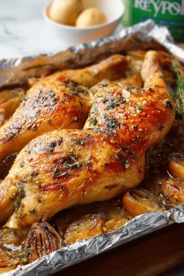 Easy, Oven-Roasted French Garlic Chicken