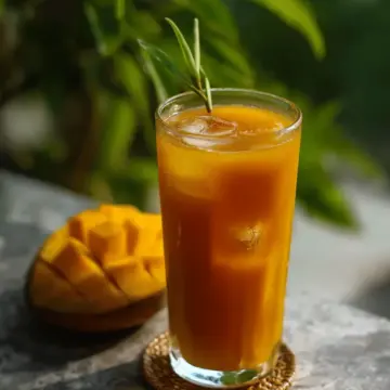 Homemade Mango Iced Tea