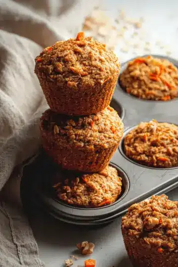 One-Bowl Healthy Oatmeal Carrot Muffins
