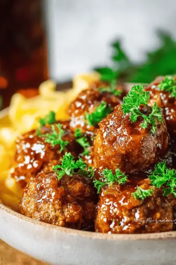 Slow Cooker Salisbury Steak Meatballs