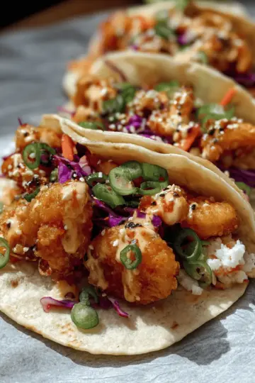 Air Fryer Bang Bang Shrimp Tacos