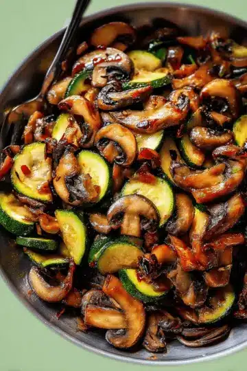 Skillet Zucchini and Mushrooms