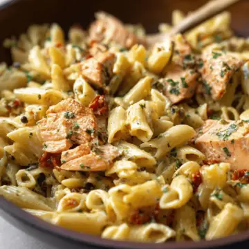 Creamy salmon Tuscan pasta
