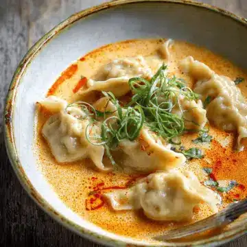 Thai Coconut Curry Dumpling Soup