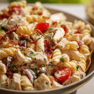 Chicken Bacon Ranch Pasta Salad