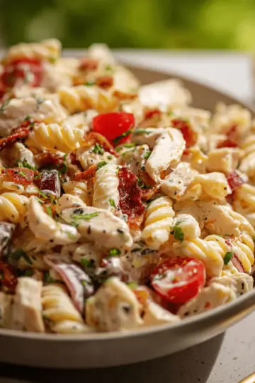 Chicken Bacon Ranch Pasta Salad
