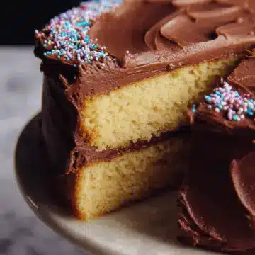 French Butter Cake with Old Fashioned Fudge Frosting