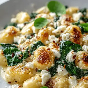 Creamy Gnocchi with Spinach and Feta