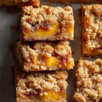 Peach Crumble Bars