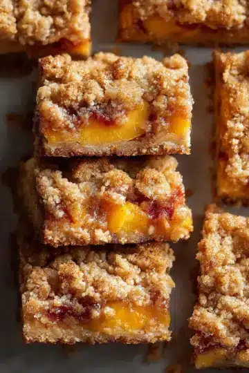 Peach Crumble Bars