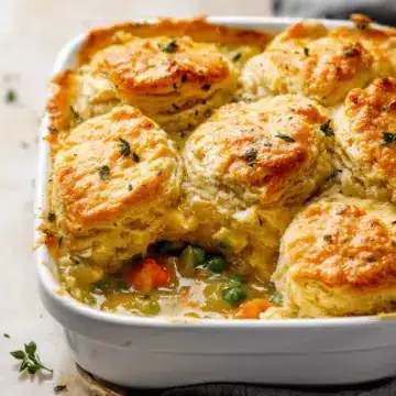 Biscuit & Vegetable Pot Pie (Casserole)