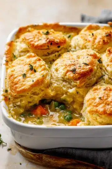 Biscuit & Vegetable Pot Pie (Casserole)