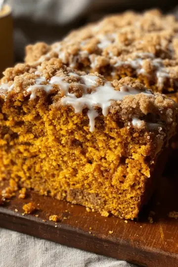The Best Pumpkin Bread with Streusel Topping and Maple Glaze