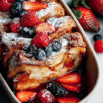 Croissant French Toast Bake with Berries