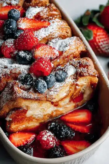 Croissant French Toast Bake with Berries