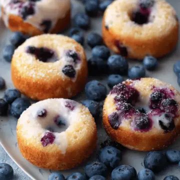 Baked Blueberry Doughnuts