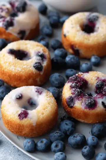 Baked Blueberry Doughnuts