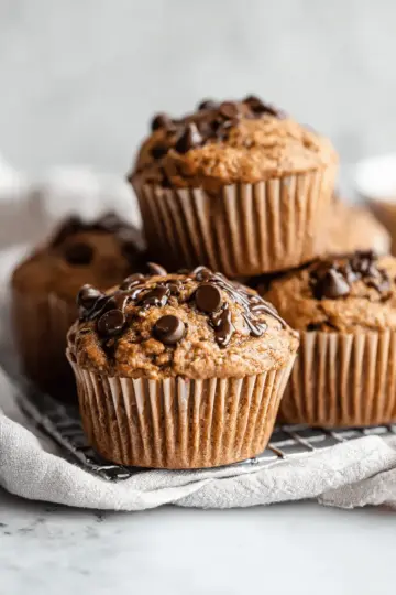 Healthy Peanut Butter Banana Muffins