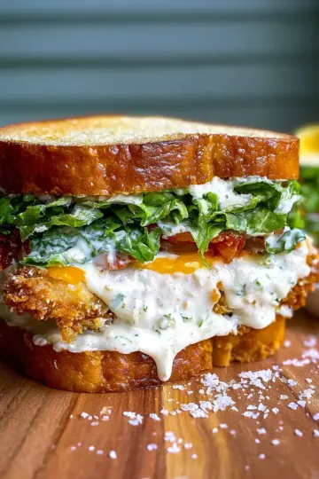 Crunchy chicken caesar sandwich (viral recipe)